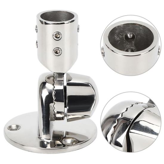 Support D'antenne Bateau En Acier Inox 316 Haute Dureté - Fileté, Base 65mm - Neuf