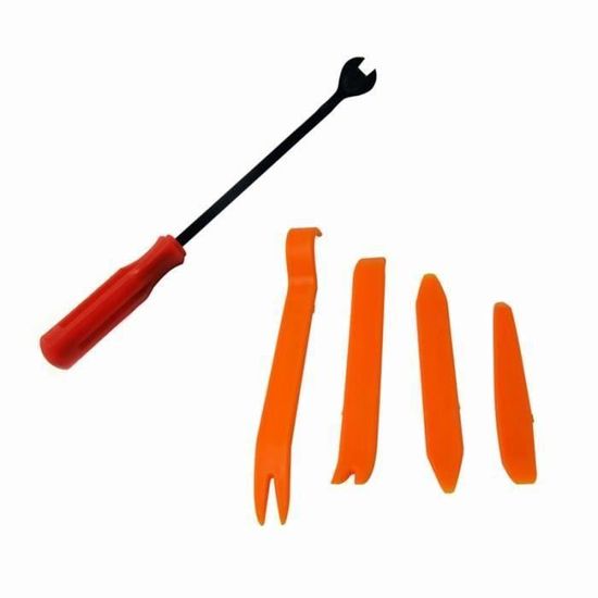 Kit Démontage Auto 5 Pièces - Cales Métal Pour Garnitures Et Panneaux De Porte, Outil De Levage Sans Rayures