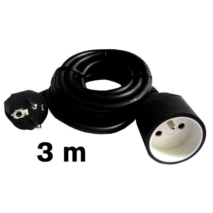 Prolongateur 2P+T HO5VV F 3G1 5mm² 3m Zenitech - vue 2