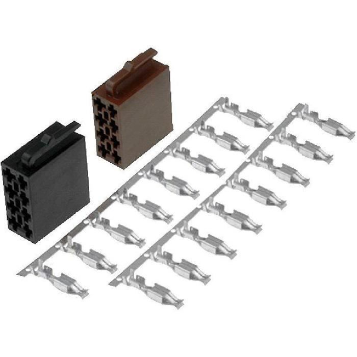 2x Fiches nues ISO male 16PIN avec broches