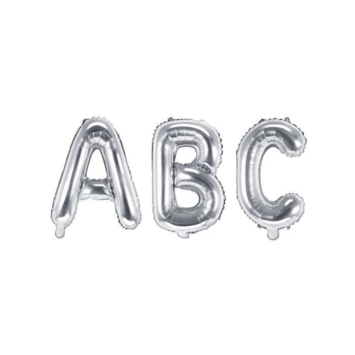 Feuille d?argent lettre C ballon Minishape