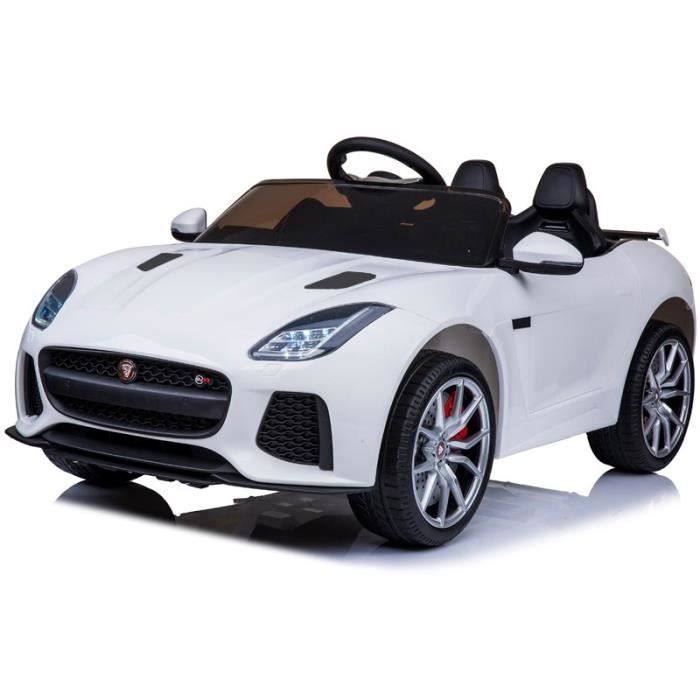 Jaguar 12v Blanc - Voiture électrique pour enfant avec batterie 12v et télécommande