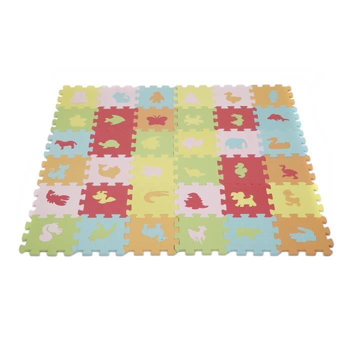HOMBUY®Safe EVA mousse bébé enfants enfants jouent tapis de sol doux tapis animaux Puzzle offre spéciale