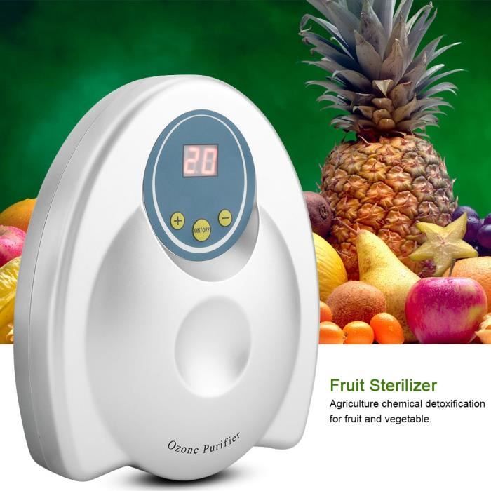 Stérilisateur d'ozonateur d'épurateur de légumes fruits multifonctionnelle purificateur d'air d'eau Prise EU 220V- BON