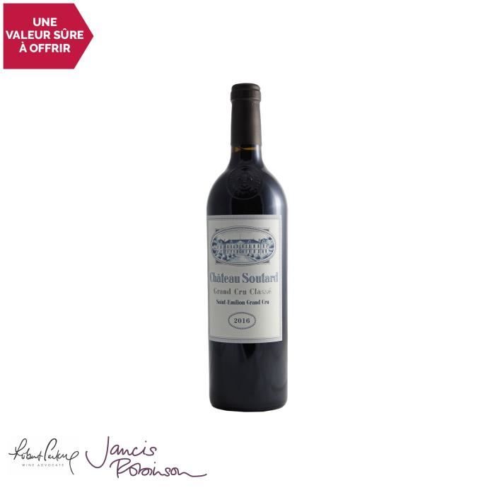 Château Soutard Rouge 2016 - 75cl - Vin Rouge de Bordeaux - Appellation AOC Saint-Emilion Grand Cru - 16,5-100 Jancis Robinson - Cép
