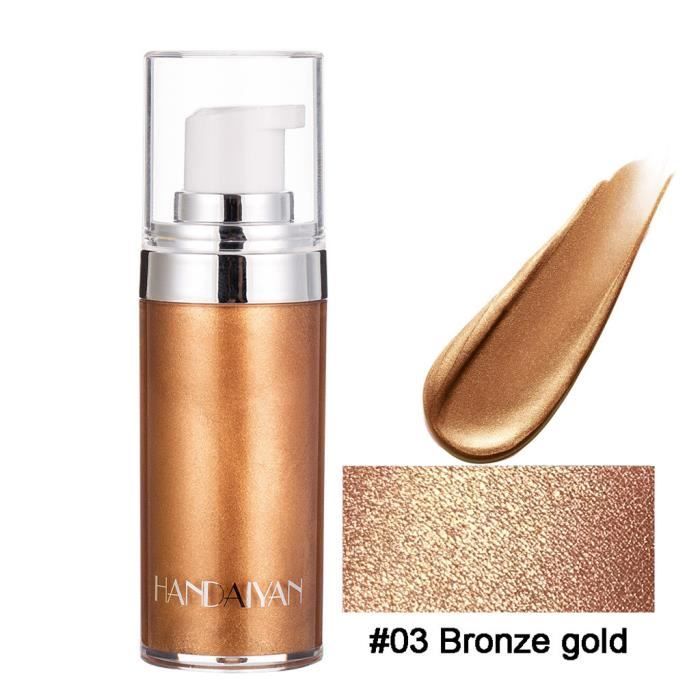 Surligneur Maquillage Gold Liquid Face Eye Contour Brightener Glow Shimmer QXH90808084C_1234