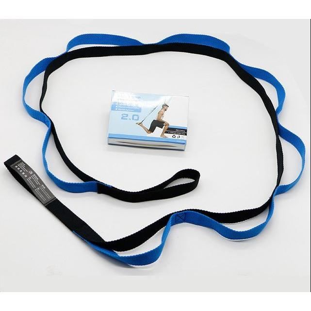 Ceinture de yoga fitness musculation résistance élastique (bleu)