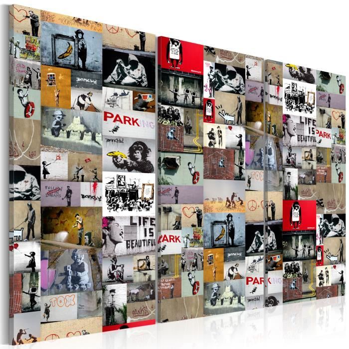 Tableau - Art of Collage: Banksy III - 120x80 cm