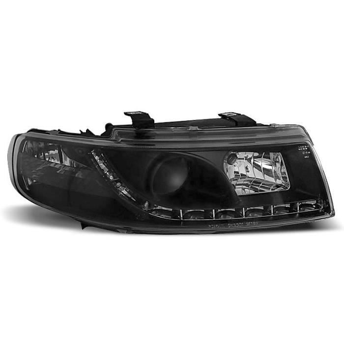 Paire de feux phares Seat Leon - Toledo 99-04 Daylight led noir (E12)