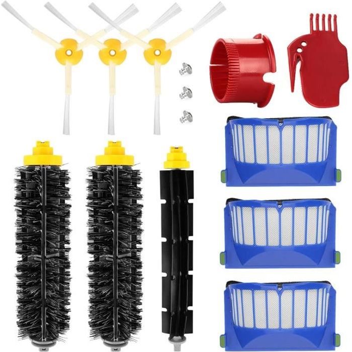 Kit Accessoires Remplacement pour IRobot Roomba 600 650 620 651 621 615 616 605 Filtre de pièces de rechange
