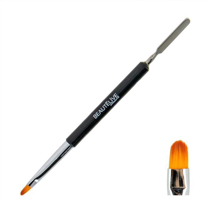 Pinceaux et outils à marbrer - Pinceau double pour acrygel - Beautélive