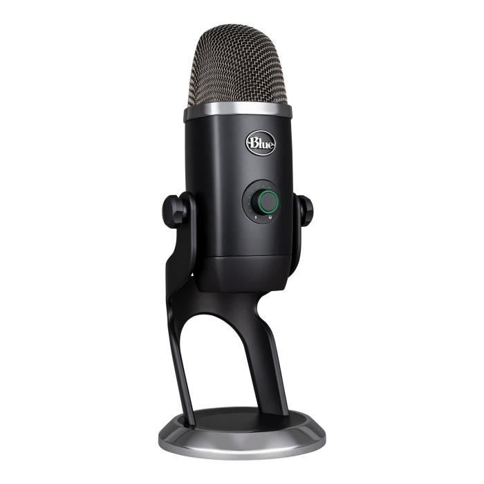 Microphone X USB - Blue Yeti - Condensateur Pro pour Enregistrement, Streaming, Gaming, Podcast sur PC ou Mac - Noir