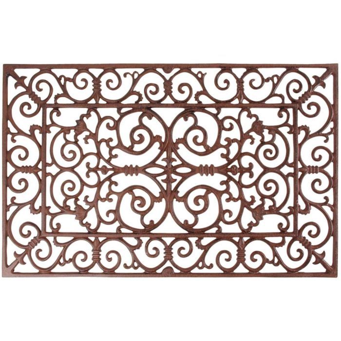 ESSCHERT DESIGN Paillasson en fonte 73x46,5 cm marron