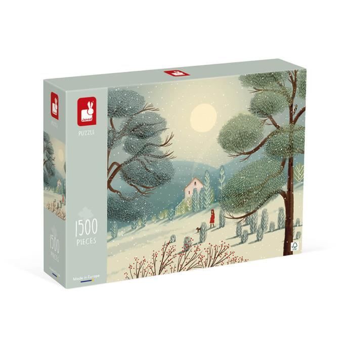 JANOD - Puzzle Merveilles d'Hiver - Puzzle Enfant et Adulte 1500 Pièces - Puzzle Carton et Emballage FSC TM - Dès 10 Ans