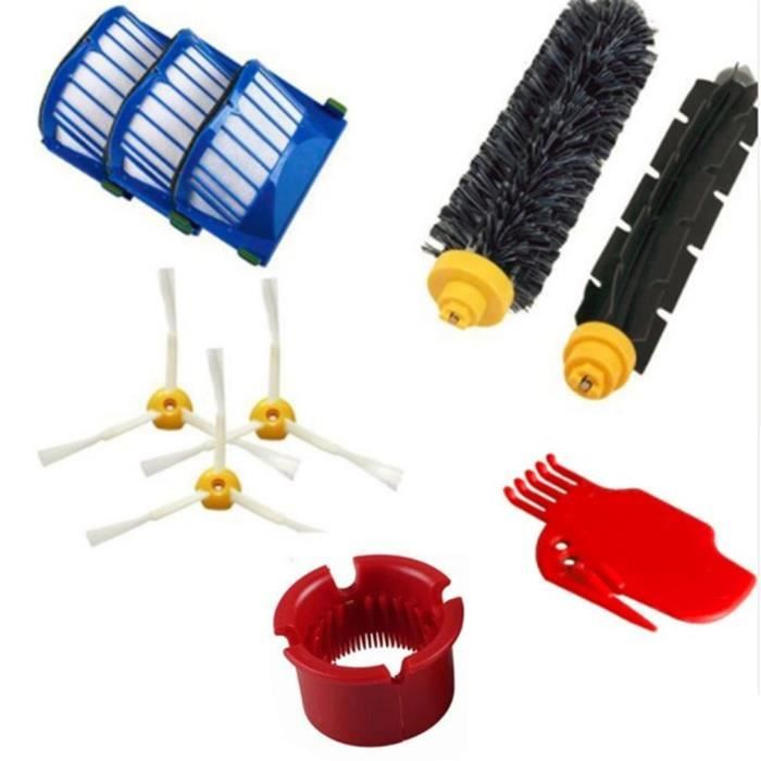 Accessoires d'aspirateur de robot de balayage de brosse latérale remplacent les pièces pour irobot, bleu et rouge
