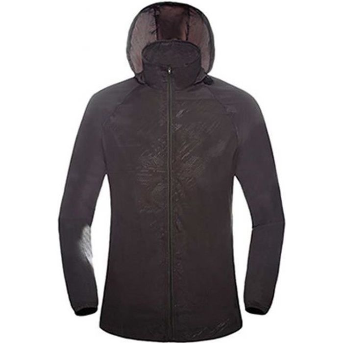 Veste Coupe-Vent à Capuche Ultra Légère Trail Running Anti - UV Et ImperméAble Pour Homme