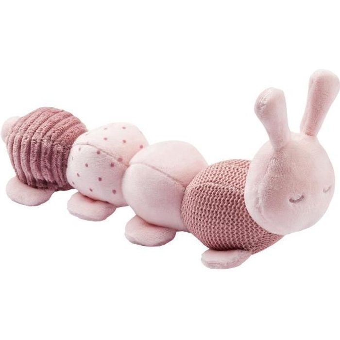 NATTOU Doudou chenille d'activités - En polyester - Rose