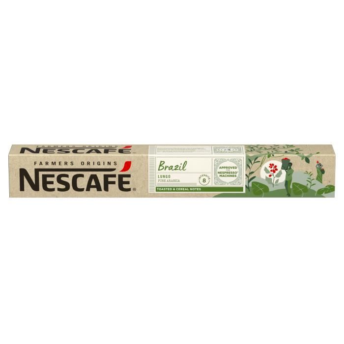 NESCAFÉ FARMERS ORIGINS Café Brazil Approved for Nespresso - 10 capsules