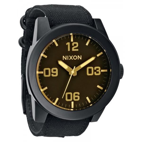 Nixon Corporal Noir mat Orange Tint A-243-1354 …