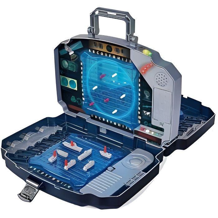 Mallette Jeu Bataille navale electronique lumieres et sons - Combat naval - Jeu de societe enfant 5 ans et plus