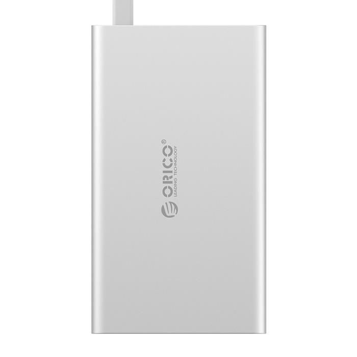 Hub USB 3.0 à Type-C de HDMI-VGA avec Ethernet RJ45 1000 Gigabits Adaptateur d'extension Dock - Argent