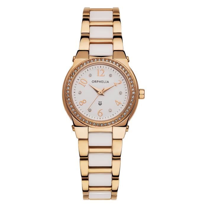 ORPHELIA - Montre Femme - Quartz Analogique - Bracelet Céramique Multicolore - 153-3711-17