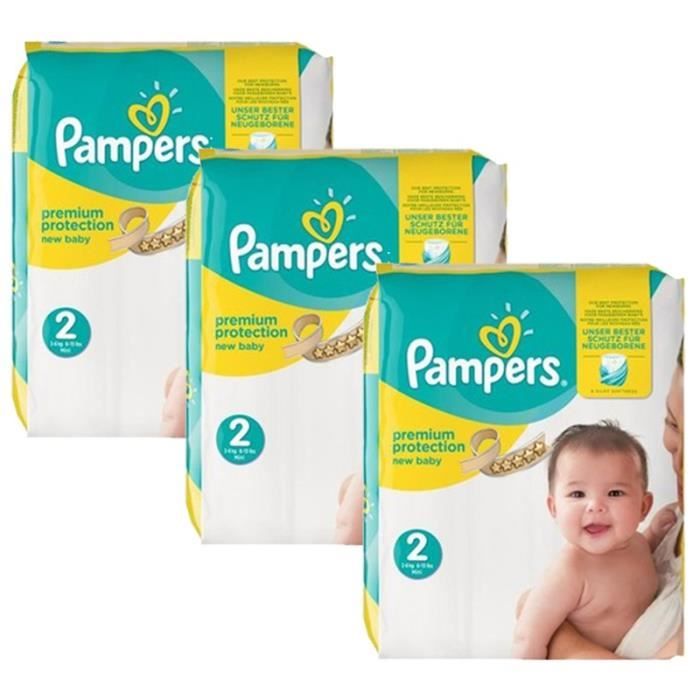 mega pack 180 x couches bébé Pampers - Taille 2 premium protection