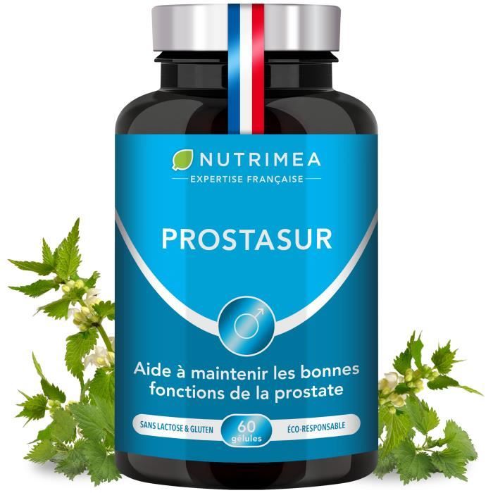 PROSTASUR - Complément alimentaire - Protection de la prostate et confort urinaire de l'homme - synergie 3 actifs - Nutrimea