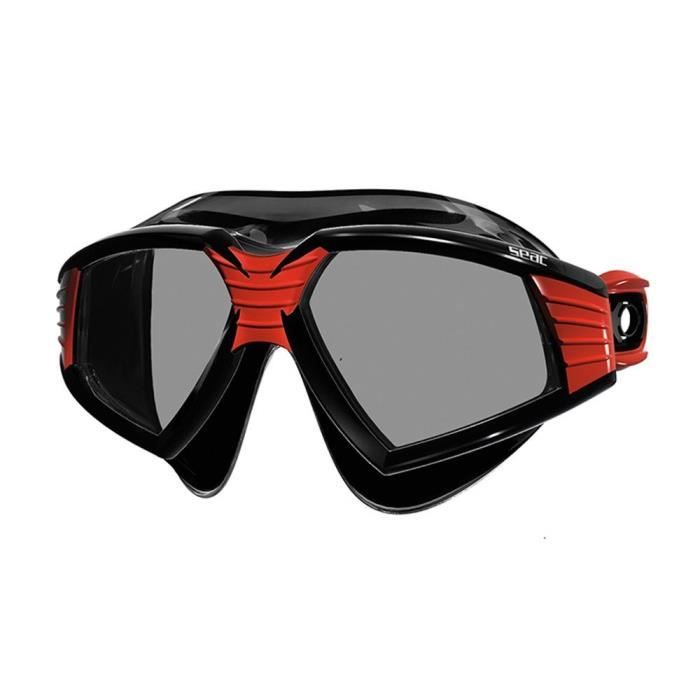 SEAC Lunettes et masque de natation Sonic - Silicone - Adulte - Noir et rouge