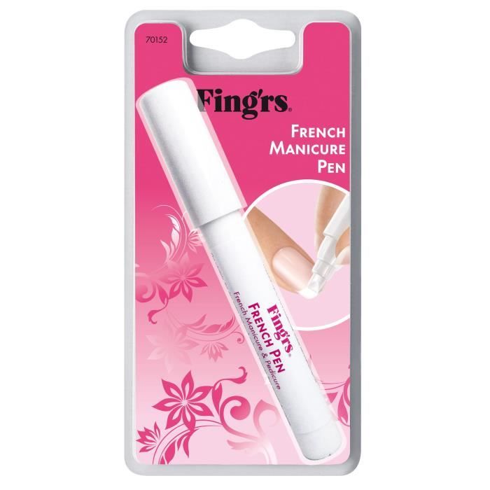 FING'RS Stylo pour manucure Blanc + Décoration d'ongles