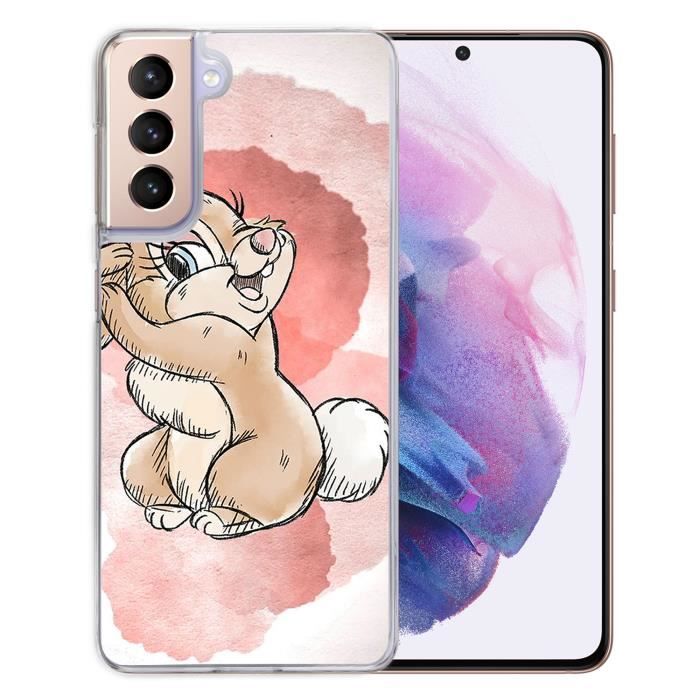Coque pour Samsung Galaxy S21 Plus - Disney Lapin Pastel. Accessoire téléphone