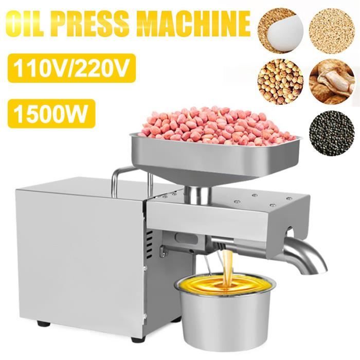 1500W Machine Extraction Huile Presse à huile en acier inoxydable