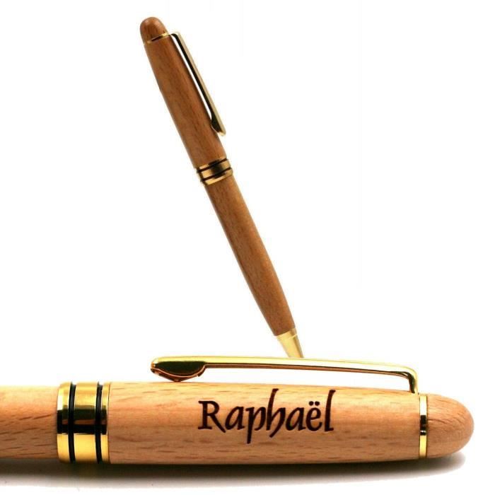 Raphaël - Stylo Prénom en Bois Modèle 2