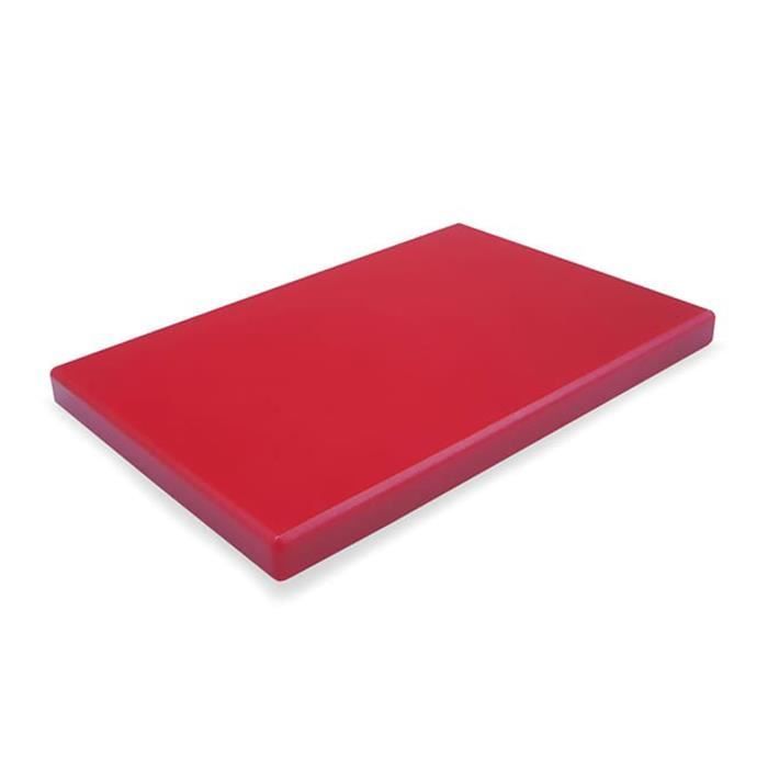 Planche a découper en PEHD rouge - 60 x 40 cm