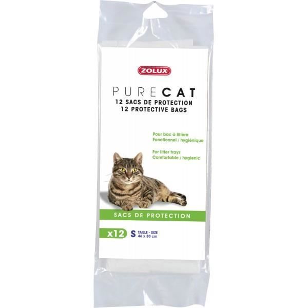 12 Sacs De Protection 'pure Cat' 43x30cm
