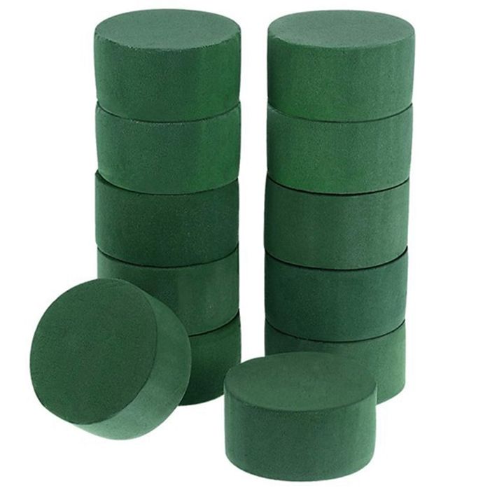 24 Pcs - Ensemble Bricolage Arrangement de Fleurs Kit Vert Rond Humide