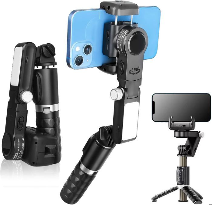 Stabilisateur Smartphone - STRBDYI - Gimbal - Télécommande Bluetooth - Compact - Modes de suivi