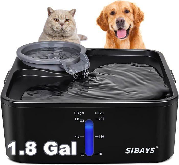 Meilleurs prix pour Distributeur D'Eau Pour Chien, Fontaine À Eau Pour Chat, Distributeur D'Eau Avec Lumière Led, Pompe Ultra Silencieuse, Filtre[Y450]