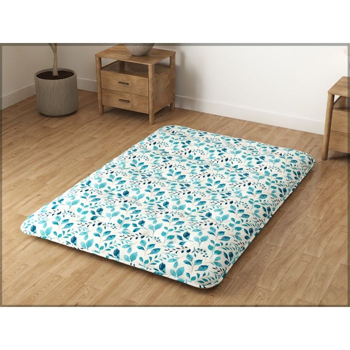GOPLUS Matelas Futon Japonais 2 Personnes 140x200CM-Lit de Couchage Enroulable de Sol et Portable avec Sac de Transport Vert
