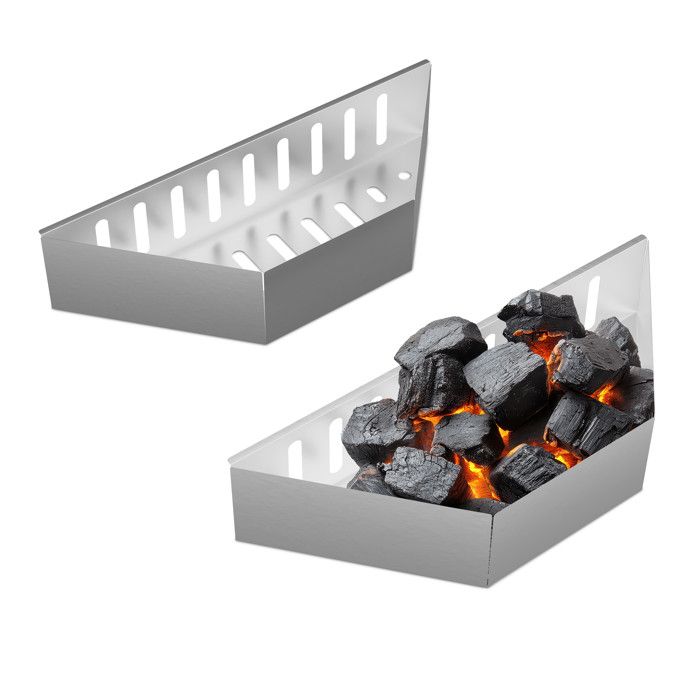Ensemble De 2 Paniers à Charbon Inox Pour Barbecue Bouilloire - Chaleur Indirecte Et Techniques De Cuisson