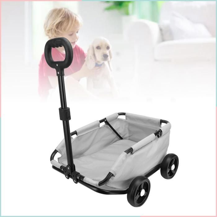 Comparer les prix de Cocosity Poussette de chien Porte-poussette en carbone acier 1543 Capacité de charge porte-animale pliante animalerie panier Gris