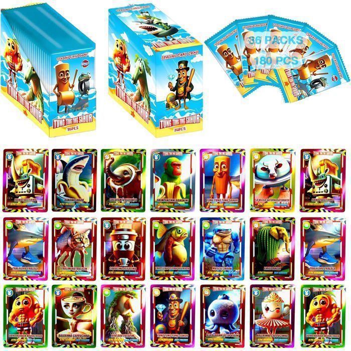 Jeu De 92 Cartes à Collectionner Psychédéliques - Italian Brainrot - Personnages Uniques, Cadeau Pour Ados Et Fêtes