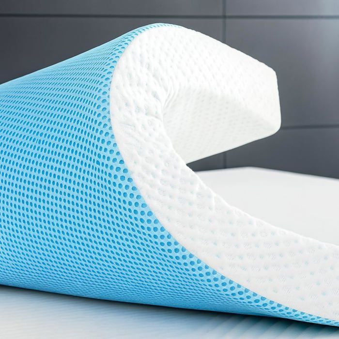 Surmatelas 105x180 cm Mémoire de Forme Épaisseur 8 cm Soulage le Dos & Améliore le Confort Housse Lavable Antidérapante OEKO-TEX®