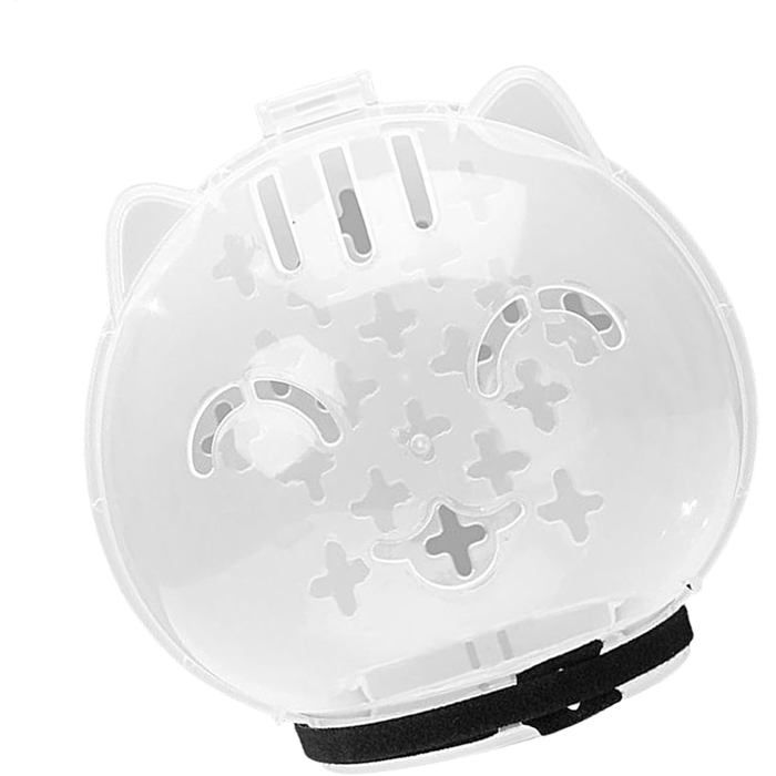Casque à bulles respirant pour chat - Avec capuche en plastique - Muselière respirante - Anti-morsure - Pour le toilettage