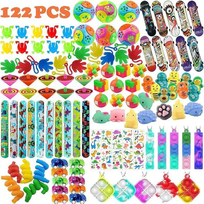 Cadeau Anniversaire Enfants Jouets Assortiment Accessoire Gadgets Set Party Favors Anniversaire Enfant Halloween122pcs Mélange