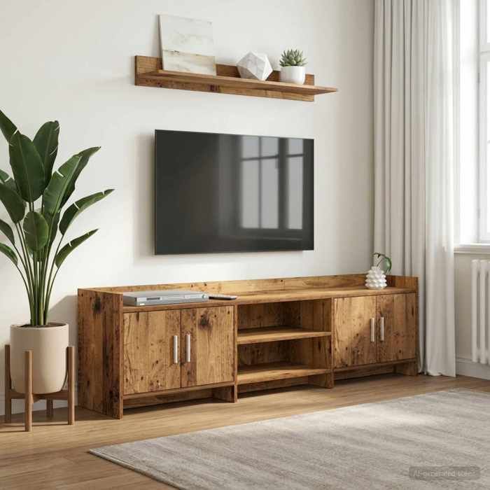 vidaXL Meuble TV 168 x 33 x 47 cm Bois ancien Bois dingénierie 8011185