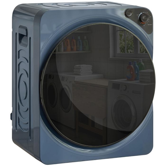 Sèche-linge à évacuation compact 5 kg 1000 W 5 programmes cuve inox faible bruit bleu - Napasa