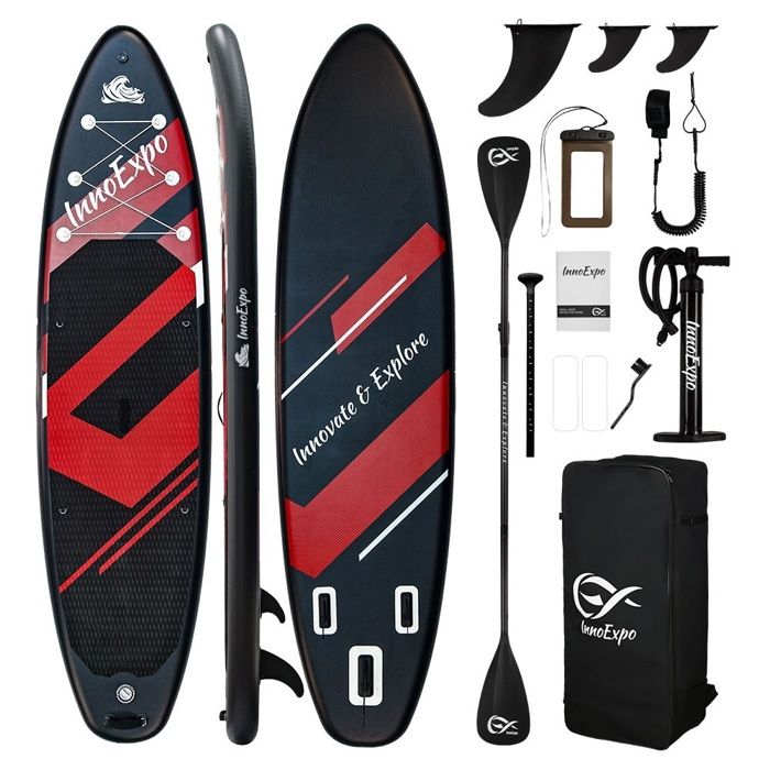 Planche de surf gonflable 350x89x15cm stable et polyvalente avec tous les accessoires 230kg pour les sports nautiques et la famille