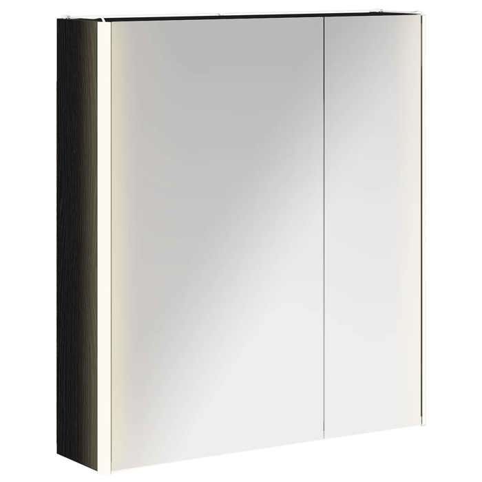 Armoire Miroir de Salle de Bain - vidaXL - Chêne noir - 635x155x70cm - bois d’ingénierie - Rangement mural 2077452442