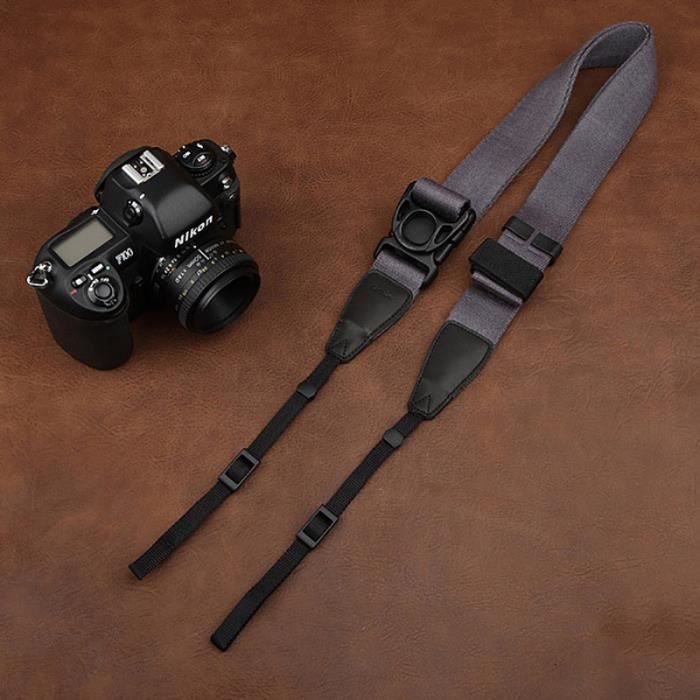 Sangle D'appareil Photo à Dégagement Rapide - Longueur Réglable 74-94 Cm - Nylon Résistant, Corde élastique - Pour Randonnée, Voyage